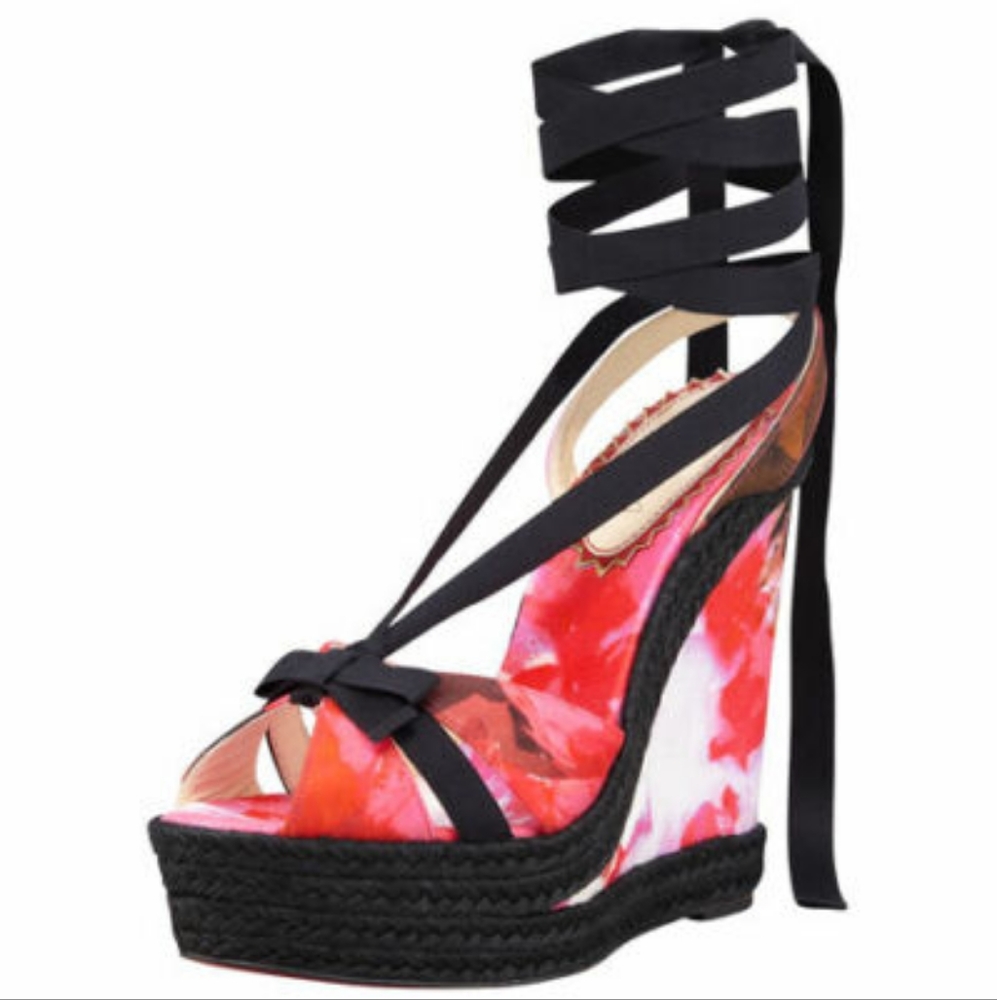 Christian Louboutin Anniversary Espadrille Wedges WOB